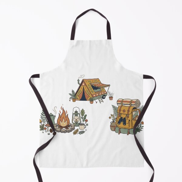 Item preview, camping bundle — Modern flat editorial Artwork designed and sold by DigitalGraphic1.