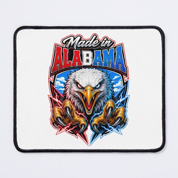 Item preview, Made in Alabama Fierce Eagle – Alabama Born and Raised Southern Strong State Pride designed and sold by WLHmedia.com .