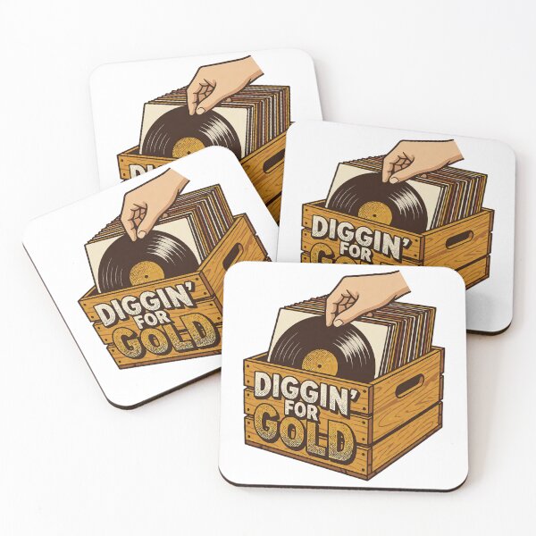 Item preview, Wooden Record Crate Diggin For Gold Vinyl Hunt Art designed and sold by cannsuh.