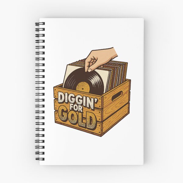 Item preview, Wooden Record Crate Diggin For Gold Vinyl Hunt Art designed and sold by cannsuh.