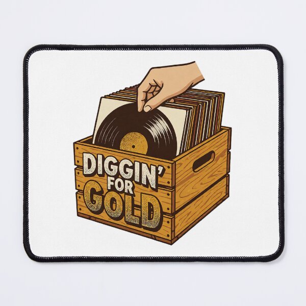 Item preview, Wooden Record Crate Diggin For Gold Vinyl Hunt Art designed and sold by cannsuh.