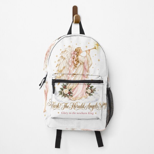 Item preview, Hark The Herald Angels Sing Watercolor Christmas Angel with Trumpet designed and sold by Panom Suavichien.