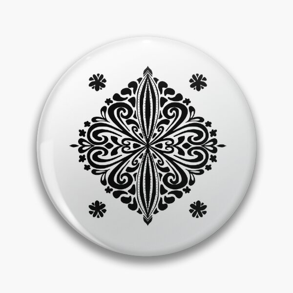 Item preview, Delicate floral pattern small in black and white designed and sold by Quiet Waters Design.