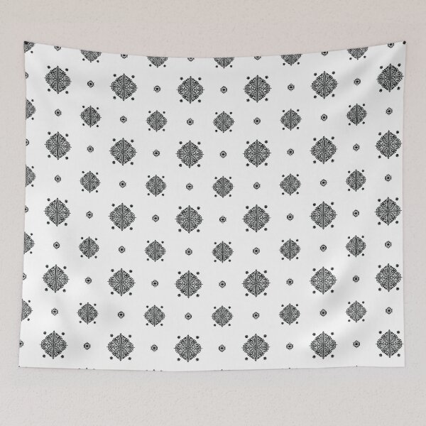 Item preview, Delicate floral pattern small in black and white designed and sold by Quiet Waters Design.