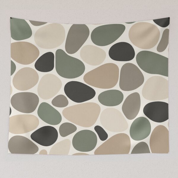 Item preview, Minimalist Organic Pebbles Earthy Neutral Seamless Pattern designed and sold by Shivora Studio.