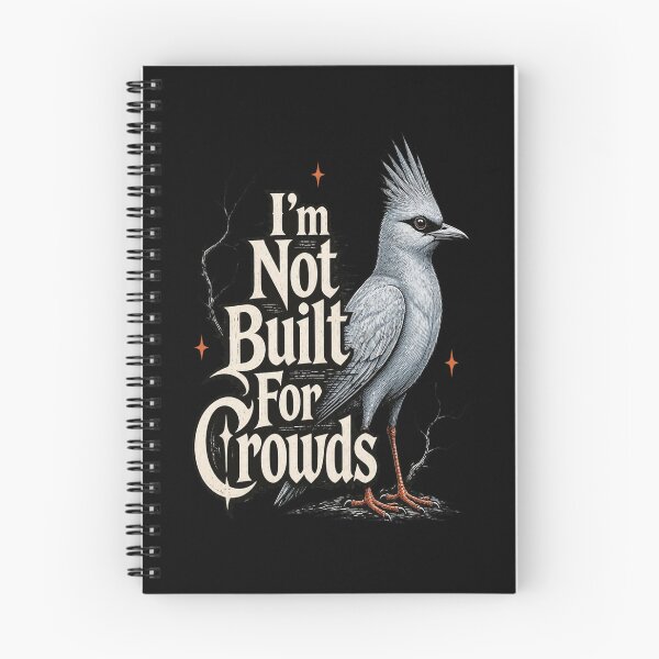 Item preview, Kagu Shirt - I'm Not Built For Crowds - Gothic Halloween Bird Tee - Rare Nocturnal Introvert Apparel designed and sold by Max Store.