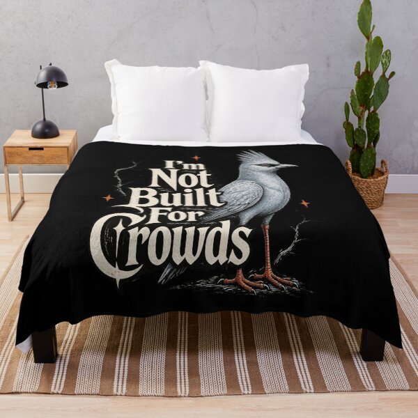 Item preview, Kagu Shirt - I'm Not Built For Crowds - Gothic Halloween Bird Tee - Rare Nocturnal Introvert Apparel designed and sold by Max Store.