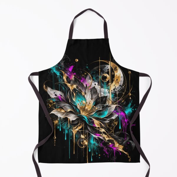 Item preview, Celestial Lotus Rebellion - Surreal Neon Flower designed and sold by Personiq Kaleido.
