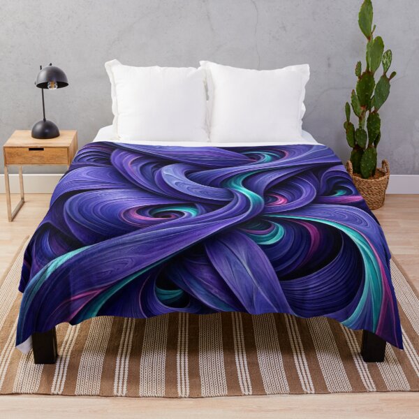 Item preview, Purple Cosmic Flow - Abstract Vibrant Swirls & 3D Wave Art designed and sold by Dogandesighn.