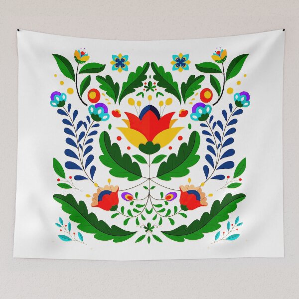 Item preview, Folk Art Flowers designed and sold by ViaARTfactory.