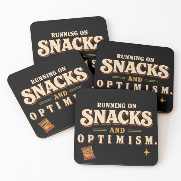 Item preview, Running on Snacks and Optimism | Funny Food & Relatable Humor designed and sold by Irene Catchmind.