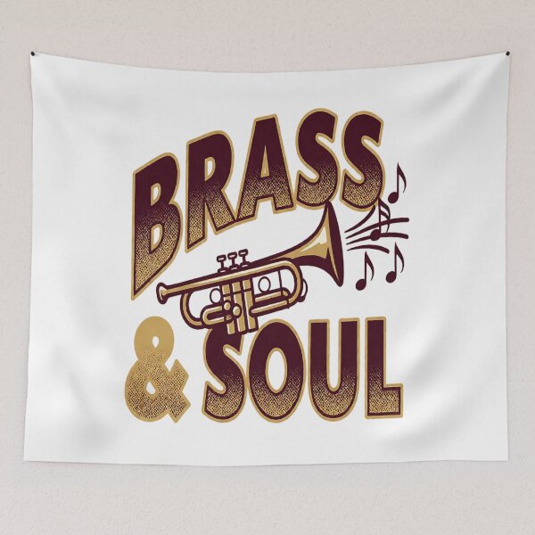 Item preview, Gold Trumpet Brass and Soul Burgundy Halftone Art designed and sold by cannsuh.
