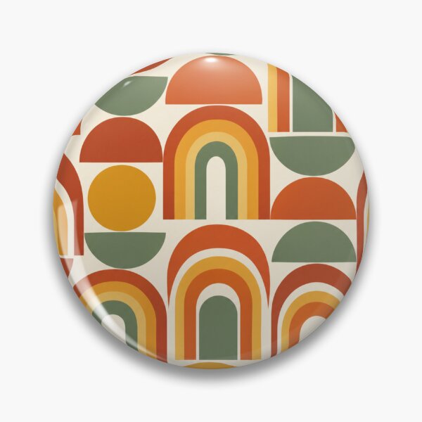Item preview, Retro 70s Rainbow Arches Mid Century Geometric Seamless Pattern designed and sold by Shivora Studio.