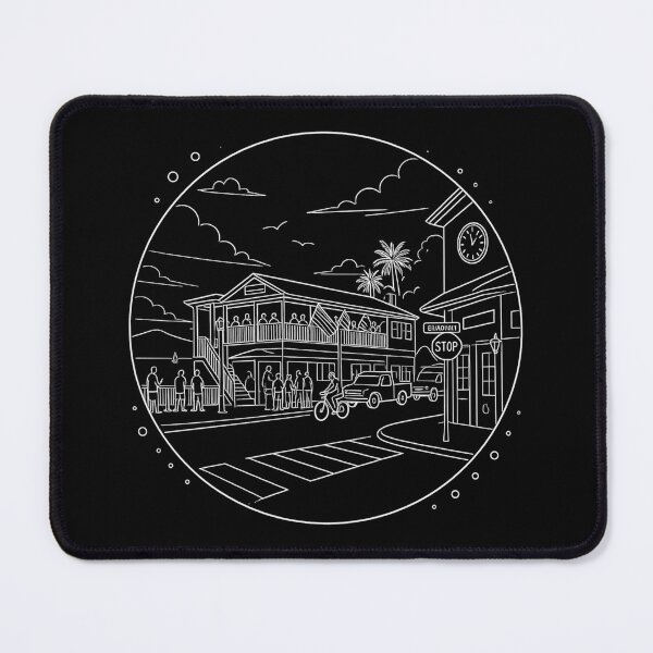 Item preview, Historic Lahaina Waterfront – Minimalist Black and White Maui Hawaii Line Art designed and sold by GeEeN.