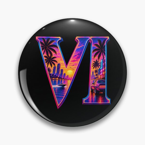 Item preview, Neon VI Sunset Cityscape Retro Lettering designed and sold by Huresamush.