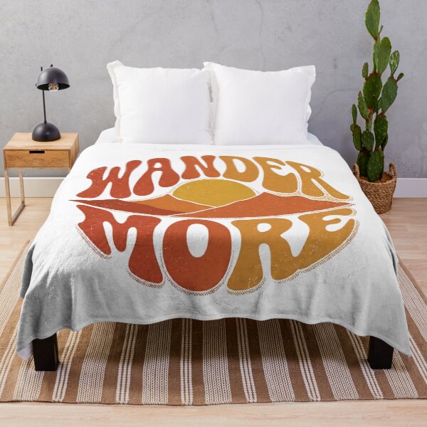 Item preview, Wander More Retro Sunset Mountains Groovy 70s Adventure Hiking Design designed and sold by cannsuh.