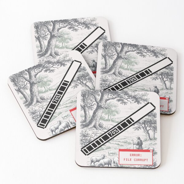 Item preview, Vintage Pastoral Landscape File Corrupt Glitch Art designed and sold by LayercraftArt.