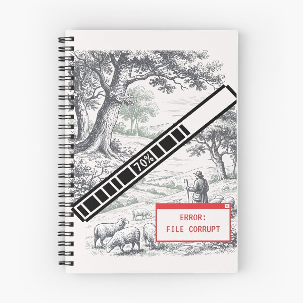 Item preview, Vintage Pastoral Landscape File Corrupt Glitch Art designed and sold by LayercraftArt.