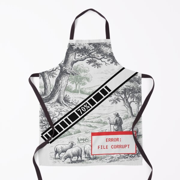 Item preview, Vintage Pastoral Landscape File Corrupt Glitch Art designed and sold by LayercraftArt.