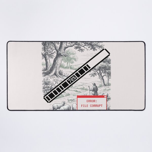 Item preview, Vintage Pastoral Landscape File Corrupt Glitch Art designed and sold by LayercraftArt.