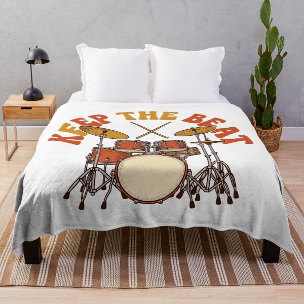Item preview, Keep The Beat Retro Drum Kit Groovy 70s Drummer Music Design designed and sold by cannsuh.