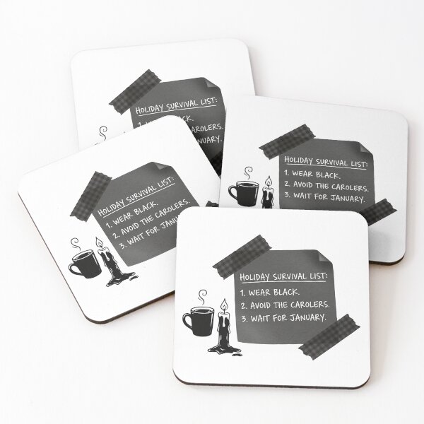 Item preview, Holiday Survival List Dark Mode – Notes App Chic Humor designed and sold by Luminari Creations.