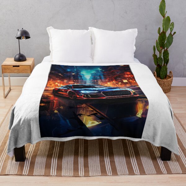 Item preview, Black Performance Coupe in Neon Rainy City designed and sold by RevUpDesign.