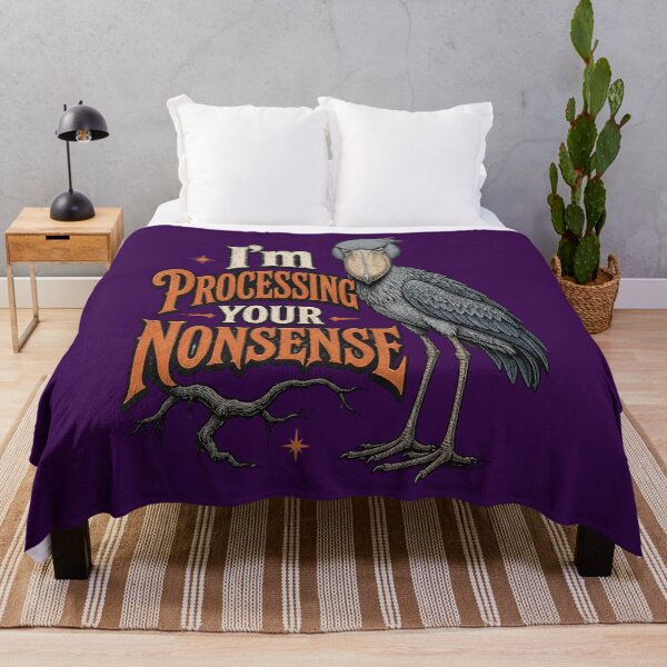 Item preview, Shoebill Shirt - I'm Processing Your Nonsense - Funny Halloween Bird Tee - Gothic Deadpan Meme Bird Apparel designed and sold by Max Store.