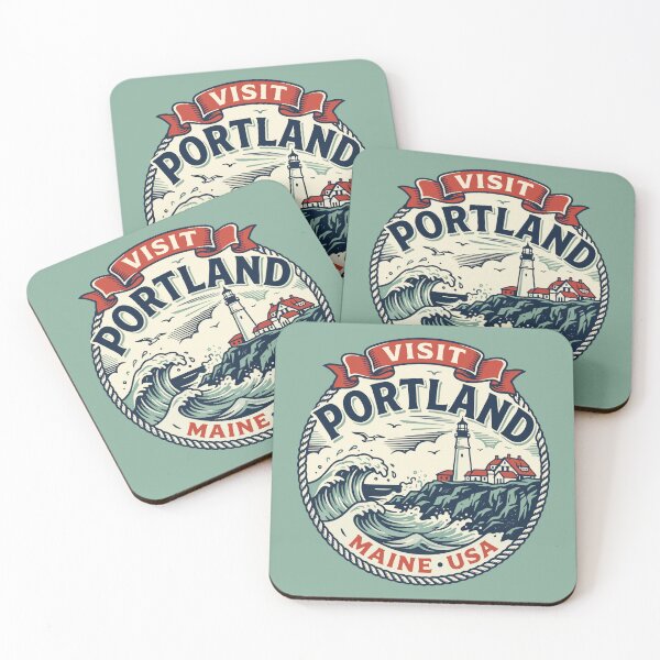 Item preview, Visit Portland Maine USA Lighthouse and Crashing Waves designed and sold by AIG - Andrei Ilie Graphics.