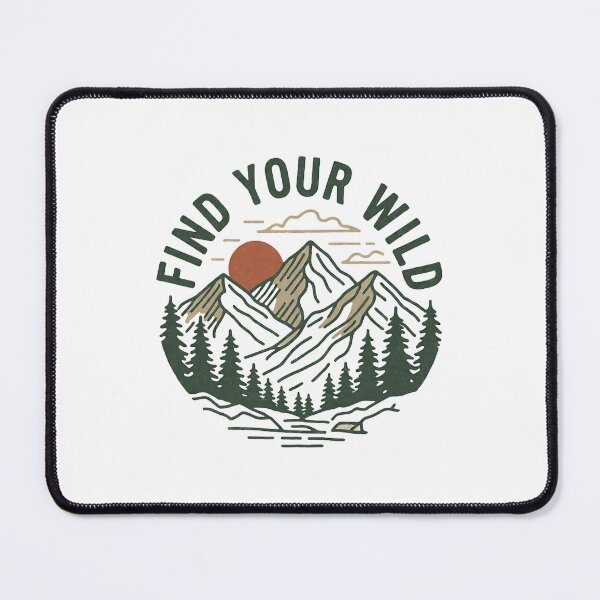 Item preview, Find Your Wild Mountain Forest Sunset Hiking Camping Nature Adventure Design designed and sold by cannsuh.