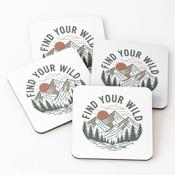 Item preview, Find Your Wild Mountain Forest Sunset Hiking Camping Nature Adventure Design designed and sold by cannsuh.