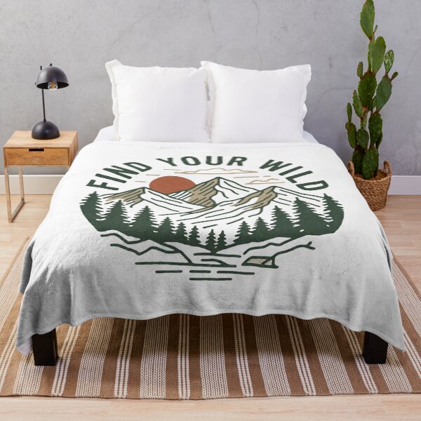 Item preview, Find Your Wild Mountain Forest Sunset Hiking Camping Nature Adventure Design designed and sold by cannsuh.