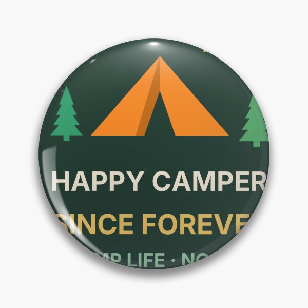 Item preview, Happy Camper Since Forever Retro Camping Tent Design designed and sold by Lazarescu.