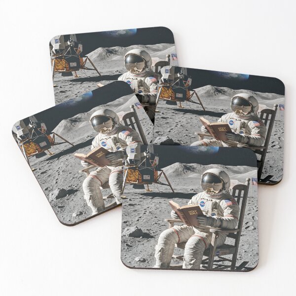 Item preview, NASA astronaut reading the bible on the moon  designed and sold by WiseBow.