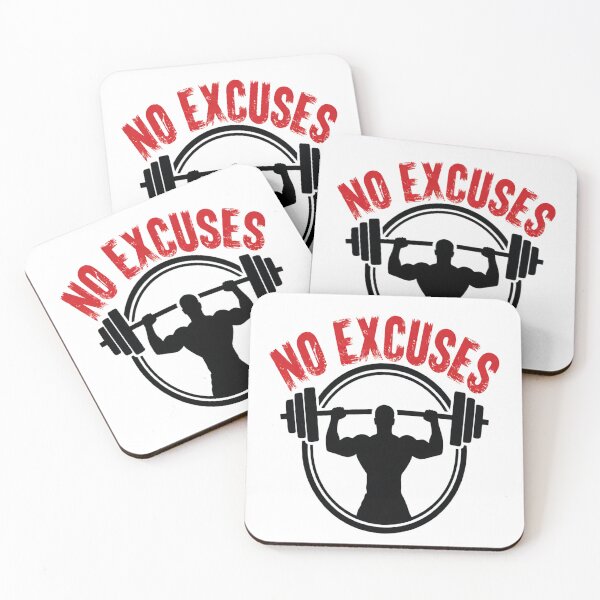 Item preview, No Excuses Gym Motivation Weightlifting Barbell Bodybuilding Fitness Design designed and sold by cannsuh.