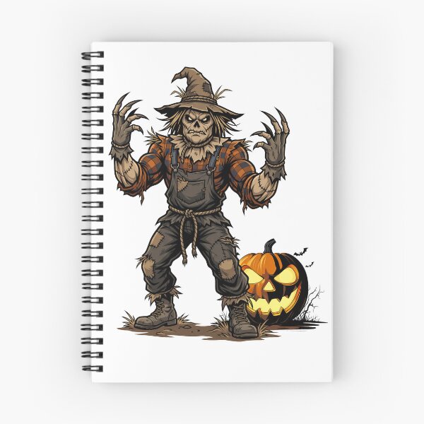 Item preview, Scarecrow with Pumpkin Halloween Cartoon designed and sold by BareCanvasCompany.