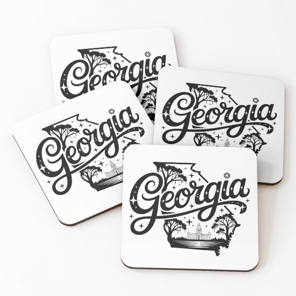 Item preview, Georgia State Retro Script Southern Oak Trees USA designed and sold by LoFizzy.