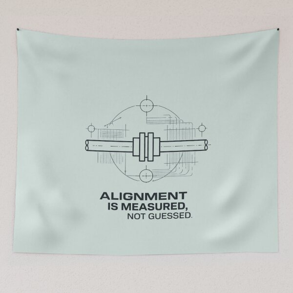 Item preview, Alignment Is Measured Not Guessed – Shaft Alignment designed and sold by Amr Darwish Graphic designer.