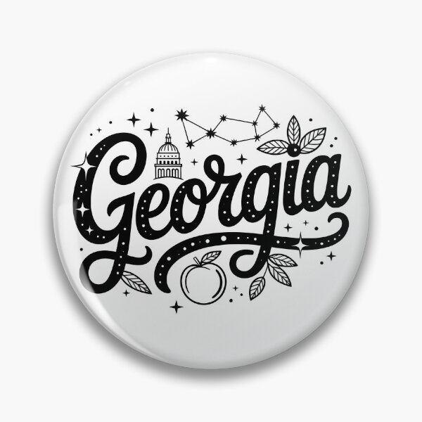 Item preview, Georgia State Retro Script Southern Oak Trees USA designed and sold by LoFizzy.