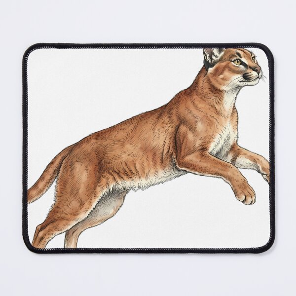 Item preview, Vintage Naturalist Springing Caracal — Antique Wild Cat Art designed and sold by Catch333.