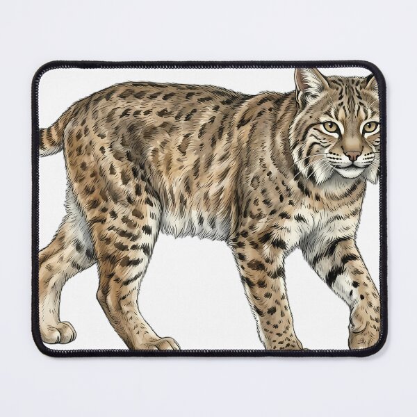 Item preview, Vintage Naturalist Striding Bobcat — Antique Wild Cat Art designed and sold by Catch333.
