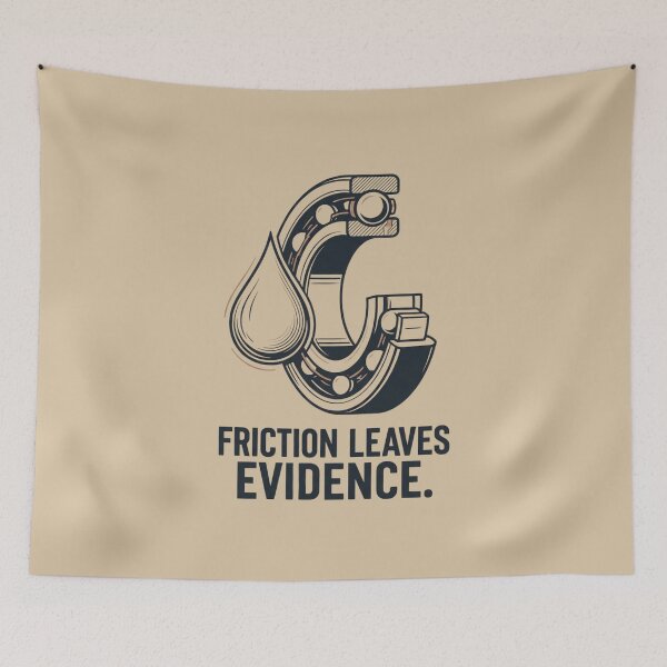 Item preview, Friction Leaves Evidence – Lubrication Engineering designed and sold by Amr Darwish Graphic designer.