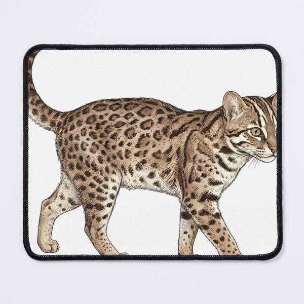 Item preview, Vintage Naturalist Walking Leopard Cat — Antique Wild Cat Art designed and sold by Catch333.