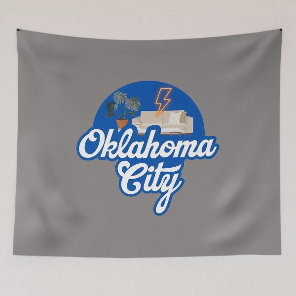 Item preview, Oklahoma City Basketball Retro Script Tee-50 designed and sold by BiankaAlbrecht.