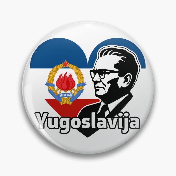 Item preview, Yugoslavia Heart & Tito Portrait – Retro Yugoslav Nostalgia designed and sold by TipTop GFX.