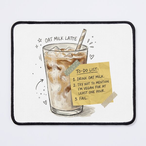 Item preview, Oat Milk Latte Vegan Joke – Notes App Chic Humor Design designed and sold by Luminari Creations.