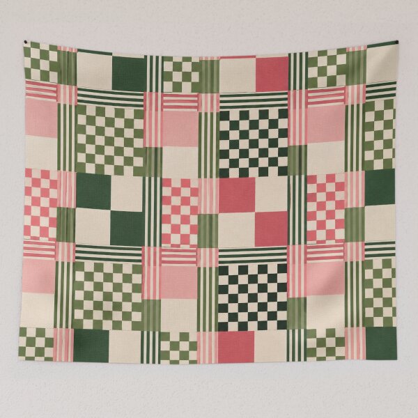 Item preview, Retro Christmas Checkerboard Plaid designed and sold by Dream Bloom Gallery.