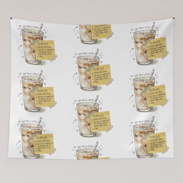 Item preview, Oat Milk Latte Vegan Joke – Notes App Chic Humor Design designed and sold by Luminari Creations.