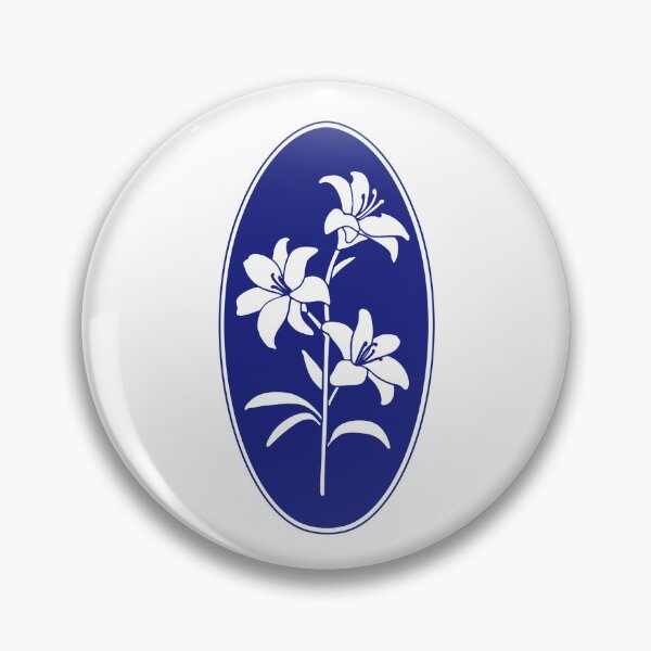 Item preview, Vintage Blue Botanical Floral Motif in Oval Frame - 37 designed and sold by ivyysophia.