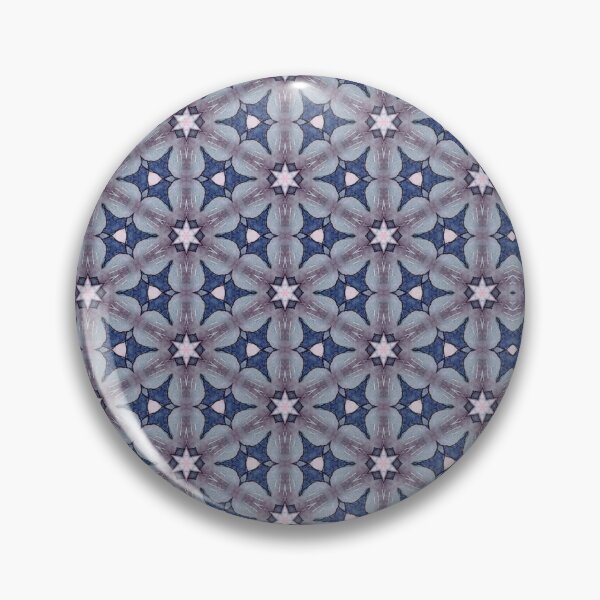 Item preview, Slate Blue Icy Periwinkle Pink Starburst Hexagonal Mosaic Mandala - Duvet Cover designed and sold by ArithraStudio.